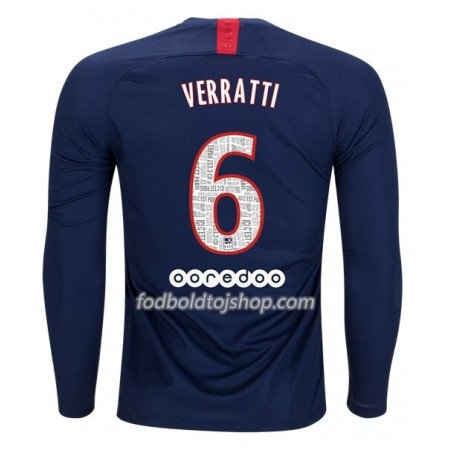 Paris Saint-Germain VERRATTI 6 Hjemmebanetrøje 2019-20 L/S